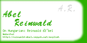 abel reinwald business card